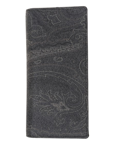 Shop ETRO  Portafoglio: Etro portafolglio, nell' iconica tela paisley jacquard, di colore nero.
Dettagli in pelle.
Quattordici spazi porta carte.
Tasca esterna porta monete con cerniera.
Due scomparti per le banconote.
Composizione interna: 100% pelle di vitello.
Composizione esterna: 76% cotone 24% poliestere.
Dimensioni: 19,5 x 9,5.
Made in Italy.. 0H298 8007-1